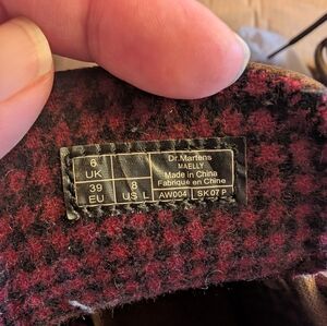 Dr. Martens Brown Leather Maelly Brown Boots with Flannel  Accents